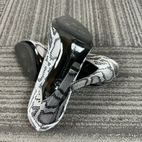 Stella McCartney gray snake print canvas stiletto heels.  Sz 37.5 - Picture 10 of 10